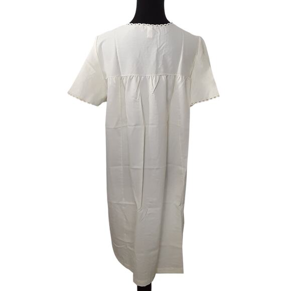 Vintage 1970s Komar Nightgown & House Coat Robe Set Embroidered Peignoir S/M - Picture 9 of 16